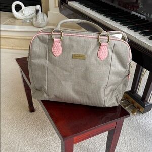 Tommy Bahama Chic Green and Pink Women's Travel Bag. 17 by 12